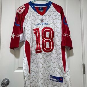 Peyton Manning • Reebok NFL 2009 Pro Bowl Jersey • Stitched Sewn HOF Patch Sz 52